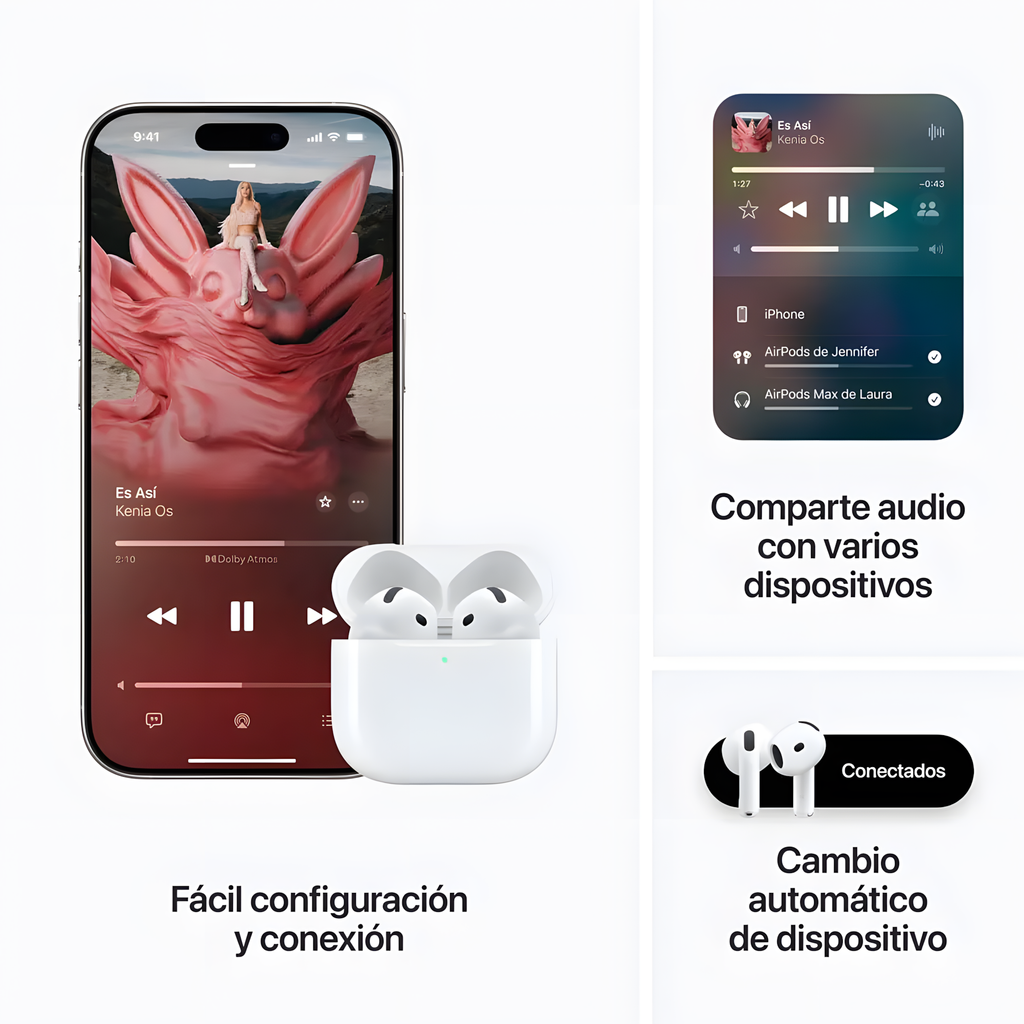 AirPods 4 con cancelación activa de ruido